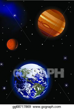 Vector Stock - Earth with mars and jupiter . Clipart ...