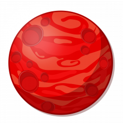 Clipart - Remix of cartoon red planet (fixed PDF export)