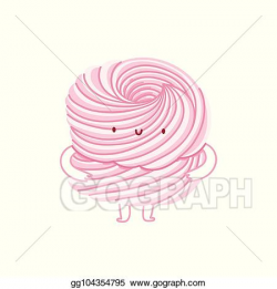 Vector Illustration - Pink marshmallow character. EPS ...