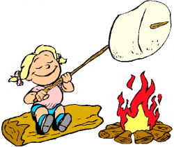 People roasting marshmallow clipart - Clip Art Library