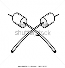 Marshmallow on a stick clipart 1 » Clipart Station