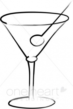 Martini Glass Clipart | Wedding Drinks Clipart