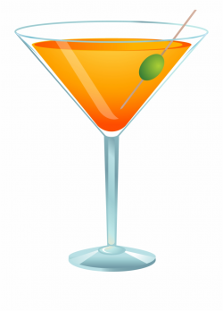 Cocktail Glass Clipart - Transparent Background Martini ...