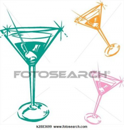 Cocktail Glass Illustration Clip Art | Ink | Cocktail glass ...
