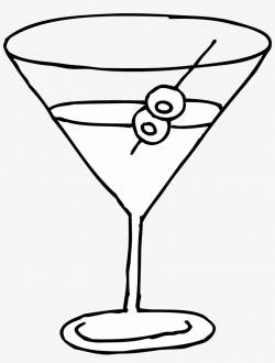 Martini Glass Line Art Free Clip Art - Martini Clipart Black ...