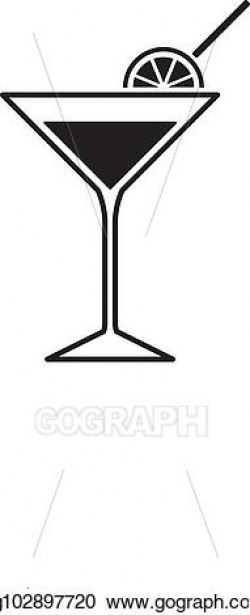 Vector Art - Martini glass icon. Clipart Drawing gg102897720 ...