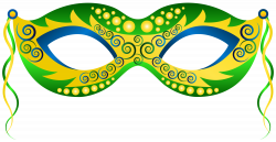 Green Yellow Carnival Mask PNG Clip Art Image | Gallery ...