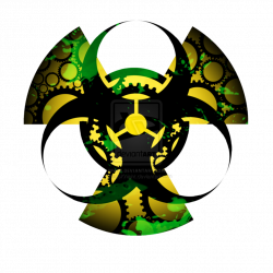 biohazard/radiation symbol together with gears artwork | Logos ...