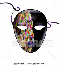 EPS Vector - Colored mask of face with tape. Stock Clipart ...