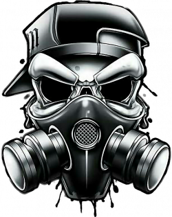 graffiti skull gangster - Sticker by freddo