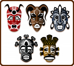 Tribal Masks Clip Art at Clker.com - vector clip art online, royalty ...