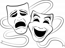 Image result for theatre masks silhouette | cake toppers | Pinterest