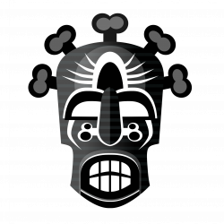 clipartist.net » Clip Art » Abstract Tribal Mask 4 Scalable Vector ...