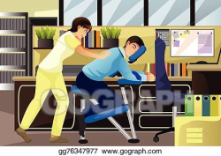 Vector Stock - Massage therapist working on a client in an ...