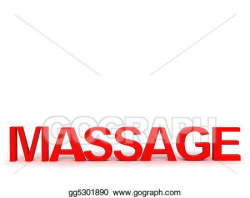 Stock Illustration - Three dimensional red word of massage ...