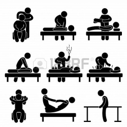 Stock Vector | ILLUSTRATION | Massage logo, Physical therapy ...