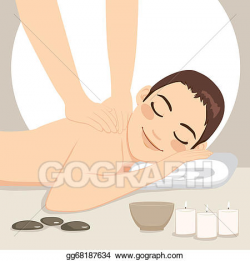 Vector Illustration - Man relaxing massage spa. Stock Clip ...