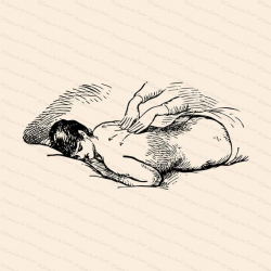 Vintage Edwardian Back Massage Therapy | Vector Clipart Antique Woman  Getting Back Massaged | Instant Digital Download SVG PNG JPG