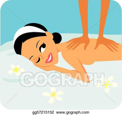 Vector Clipart - Spa woman receiving massage. Vector ...