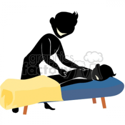 cartoon massage clipart. Royalty-free clipart # 161176