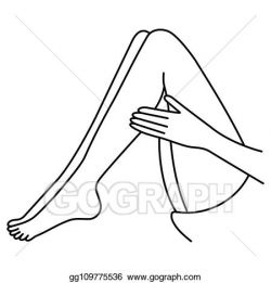 EPS Illustration - Woman massaging her feet. Vector Clipart ...