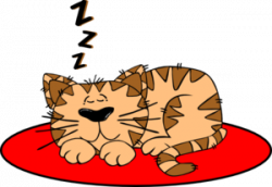 Cat On A Mat clip art - vector clip art online, royalty free ...