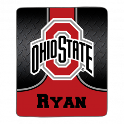 Ohio State Graphite Pixel Fleece Blanket – Pixsona