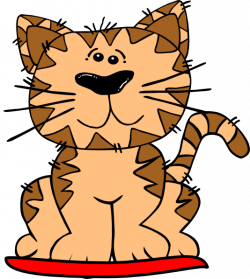 Cat On Mat Clip Art at Clker.com - vector clip art online, royalty ...