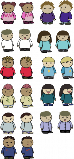 Clipart - Mix and match comic characters