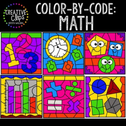 Color by Code: Math Clipart {Creative Clips Clipart}