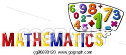Vector Stock - Font design with word mathematics. Clipart ...