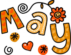 The Month of May, Whimsical Cartoon Text Clip Art – Prawny ...