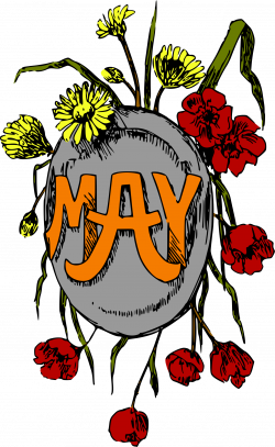 Clipart - Illustrated months (May, colour)