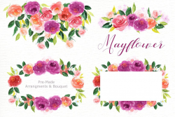 Mayflower Floral Watercolor clipart #floral#arrangements ...