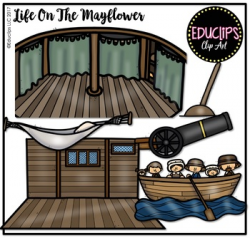 Life On The Mayflower Clip Art Bundle {Educlips Clipart}