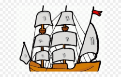 Pirate Ship Clipart - Mayflower Clipart - Png Download ...