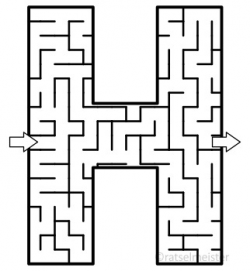 Alphabet Maze Clipart, Letters G, H, I, J, K, L, M, Non-Commercial