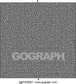 Vector Illustration - Big maze. EPS Clipart gg67343621 - GoGraph