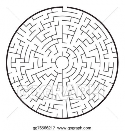 Vector Clipart - Big circular maze. Vector Illustration ...