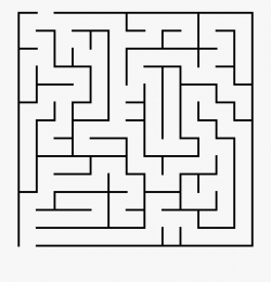 Simple Maze Puzzle Icons Png - Coloring Book Maze #352217 ...