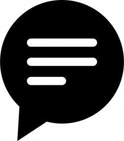 Circular Black Speech Bubble With Text Lines Svg Png Icon Free ...