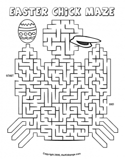 Easter Chick Maze Free Coloring Pages for Kids - Printable ...