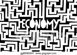 Vector Illustration - Economy as a complex maze or problem ...