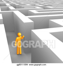 Stock Illustrations - Searching in the maze. Stock Clipart ...