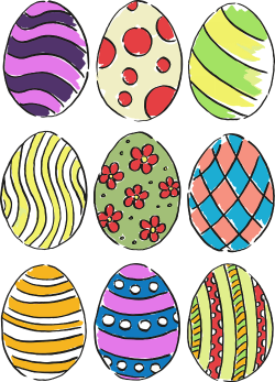 Easter Eggs Printable Stickers | Free Printable Papercraft Templates