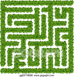 Vector Clipart - Bushes maze. Vector Illustration gg63778068 ...