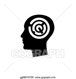 Vector Art - Head with maze. Clipart Drawing gg98570795 ...