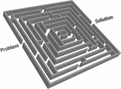 Clipart - 3D Problem Solution Maze