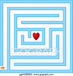 EPS Vector - Small blue maze. Stock Clipart Illustration ...