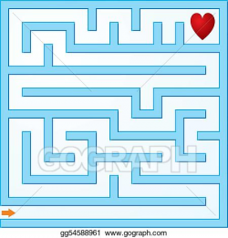 EPS Vector - Small blue maze. Stock Clipart Illustration ...
